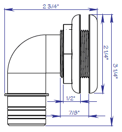 Elbow, Flanged Thru-Hulls