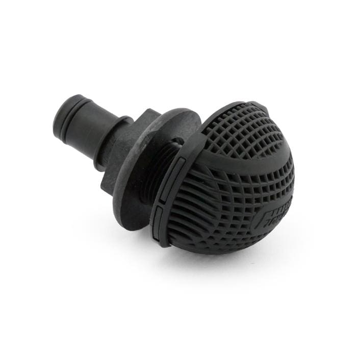 Flow-Rite low profile drain fitting with Qwik-Lok back view