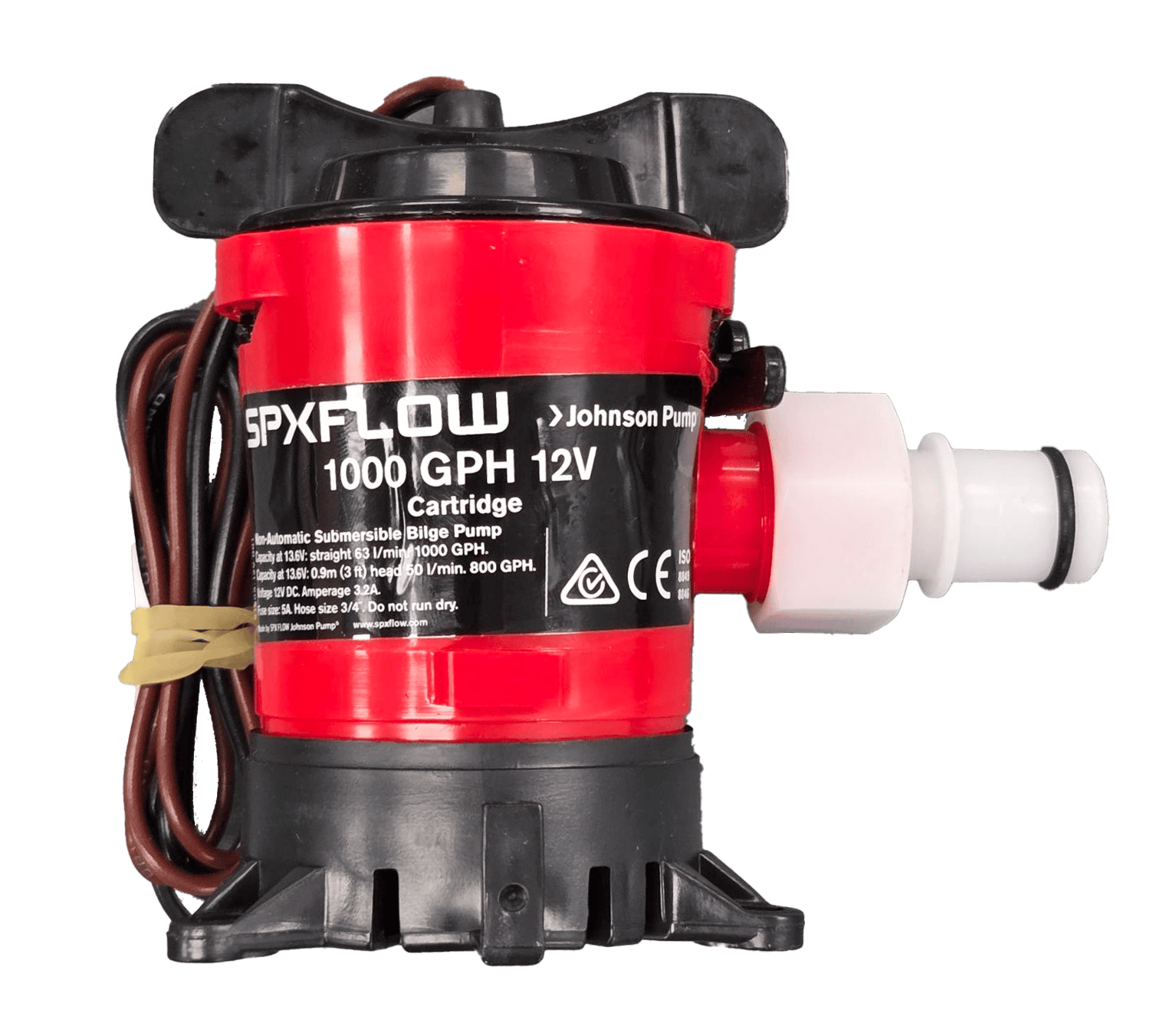 Bilge Pump - Johnson L650, 1,000 GPH, 3/4" Qwik-Lok Discharge