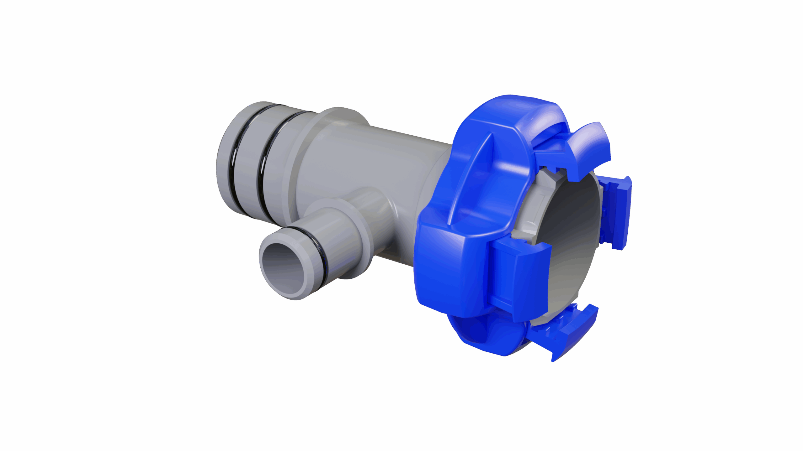 1-1/2″ Qwik-Lok Tee x 3/4" Qwik-Lok