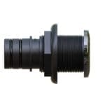 MA-315 1-1/2" stainless steel thru hull, side view