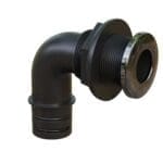 MA-317--01 - 1-1/2" stainless steel 90 degree thru-hull, qwik-lok connection