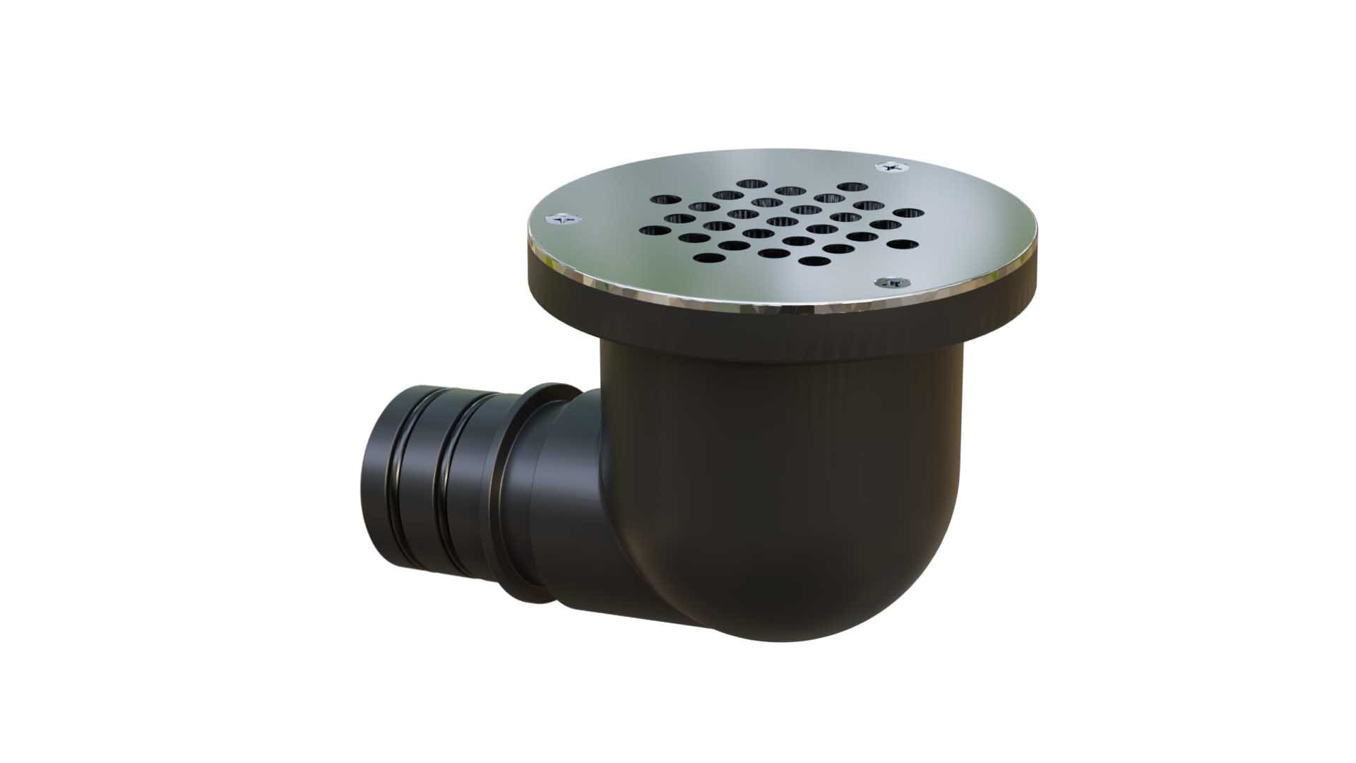 MA-319--01 - 1-1/2" stainless steel deck drain, qwik-lok connection